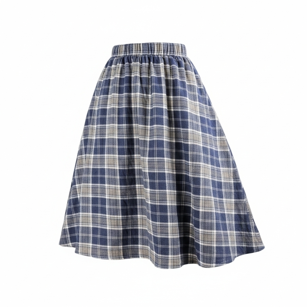Blue Plaid Women's Skirt